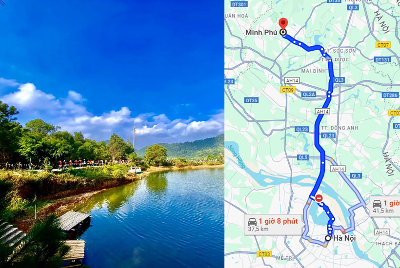 Minh Phú, Sóc Sơn nằm cách trung tâm Hà Nội chỉ khoảng 40km