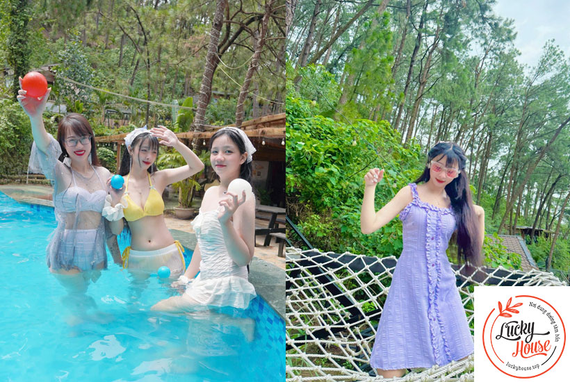 Tận hưởng không gian xanh mát tại Lucky House Sóc Sơn